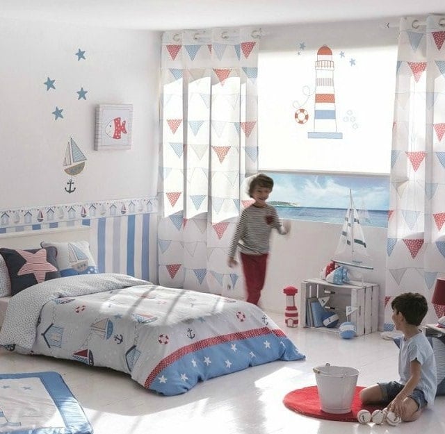 decorar habitación infantil pequeña con papel pintado